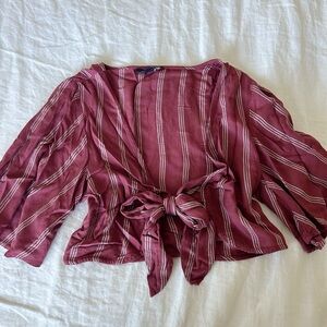 American eagle red from tie blouse